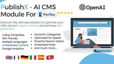 PublishX AI Powered CMS For Perfex CRM Free Download