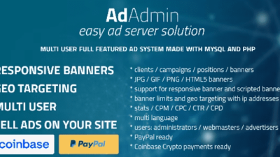 AdAdmin Nulled Easy full featured ad server Free Download