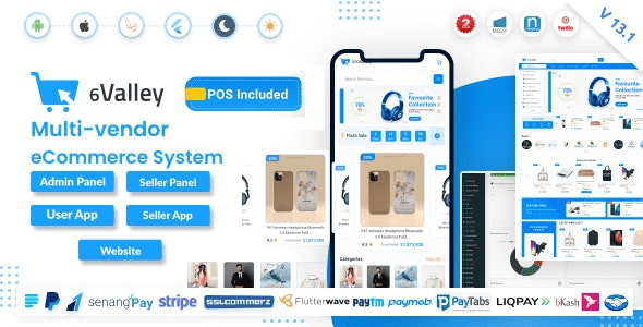 [Activated] 6valley Multi-Vendor E-commerce v14.1 Complete eCommerce Mobile App, Web and Admin Panel