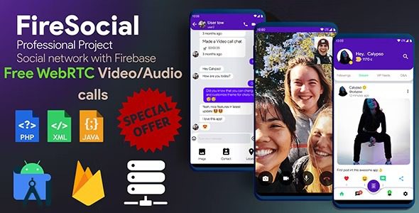 FireSocial Firebase Social Network Free Download