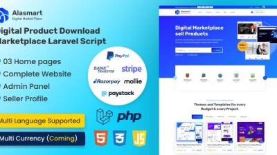 Alasmart - Digital Product Download Marketplace Laravel Script Free Download