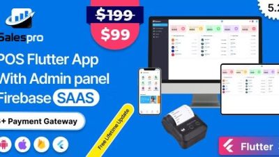 SalesPro Saas - Flutter POS Inventory Full App+Admin panel With Firebase Free Download