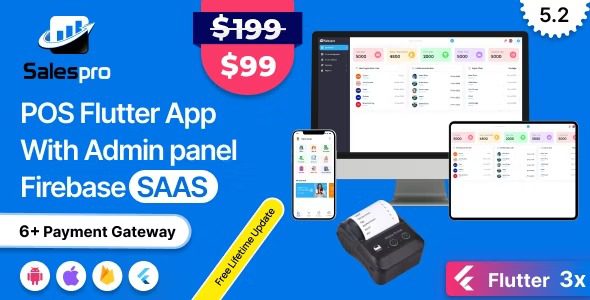 SalesPro Saas - Flutter POS Inventory Full App+Admin panel With Firebase Free Download