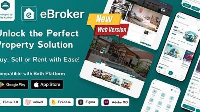 Fixed* eBroker v1.0.8 Real Estate Property Buy-Rent-Sell Flutter app with Laravel Admin Panel