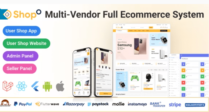 Shopo eCommerce Multivendor eCommerce Flutter App with Admin Panel & Website Free Download