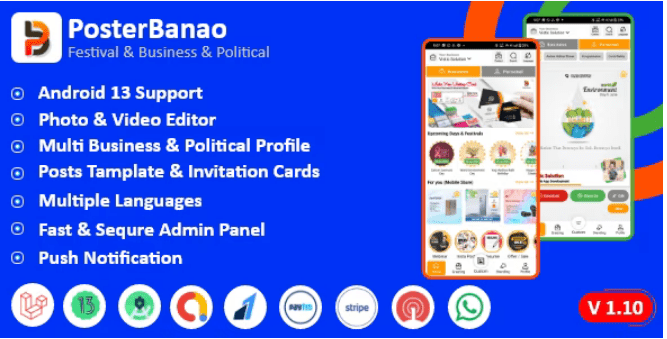 Fixed* Poster Banao (v2.0.0) Poster Maker ,Festival & Business & Political , AdBanao Clone Poster Maker App [Activated]
