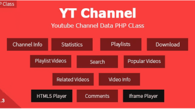 YT Channel (v1.3.5) YouTube Channel And Video Details API V3 PHP Class [Tatwerat-Team] 