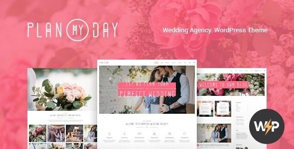 Plan My Day (v1.1.12) Wedding Event Planning Agency WordPress Theme