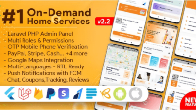 Fixed* On-Demand Home Services (v3.0.0) Business Listing, Handyman Booking with Admin Panel [Activated]