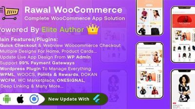 Rawal (v3.1.1) Ionic Woocommerce & Flutter Woocommerce Full Mobile Application Solution with Setting Plugin