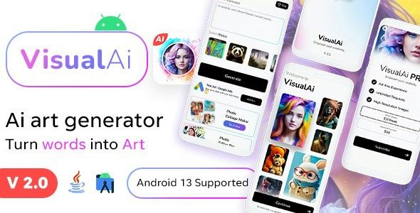 Ai Images Generator v2.0 VisualAI + Photo Editor Tools Android App