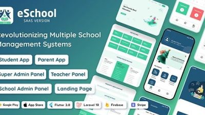 eSchool SaaS v1.1.1 School Management System with Student | Parents Flutter App | Laravel Admin