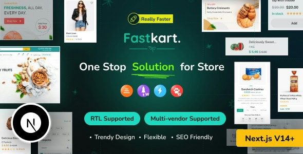 Fastkart v1.0.1 Single or Multivendor Ecommerce with React Next JS & Laravel REST API