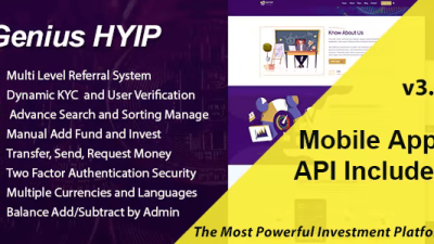 [Activated] Genius HYIP (v3.1) All in One Investment Platform