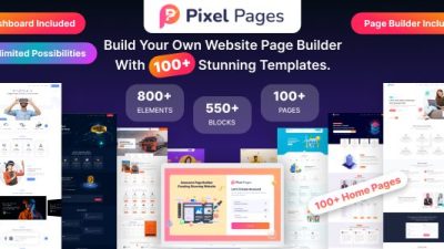 PixelPages (v1.0.3) SAAS Application Website Builder for HTML Template