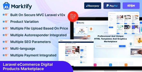 Marktify v3.0 Laravel eCommerce Digital Product Marketplace