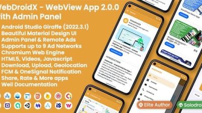 WebDroidX v2.0.0 Android WebView App with Admin Panel