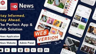 News App and Web Flutter News App for Android and IOS App | News Website with Admin panel v3.1.3 [Activated]