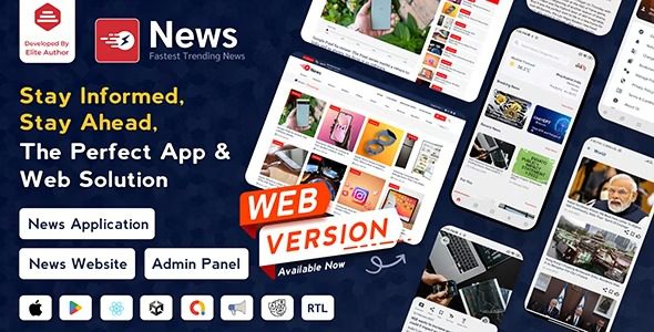News App and Web Flutter News App for Android and IOS App | News Website with Admin panel v3.1.3 [Activated]