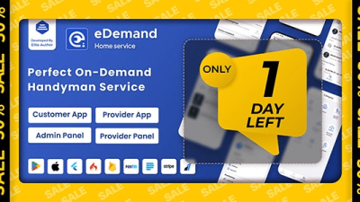 eDemand (v1.4.0) Multi Vendor On Demand Handy Services, Handyman Flutter App & Admin panel 