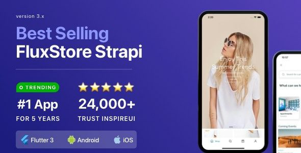 Fluxstore Strapi v3.16.8 – Fastest Flutter App + Headless CMS Strapi