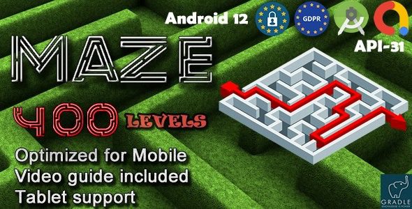 Maze 400 (Admob + GDPR + Android Studio) 2 July 2023
