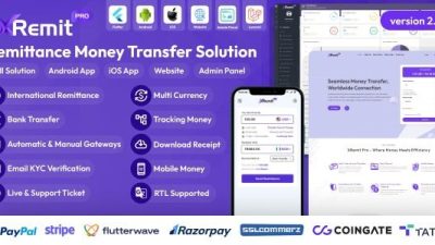 XRemit Pro v2.3.0 – Remittance Money Transfer Full Solution