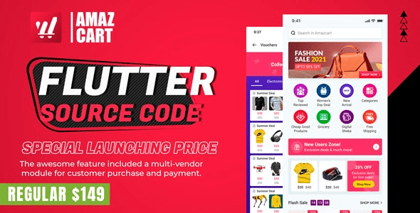 Flutter AmazCart (v3.0) Ecommerce Flutter Source code for Android and iOS