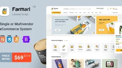 Farmart (v1.20.2) Single or Multivendor Laravel eCommerce System [Activated]