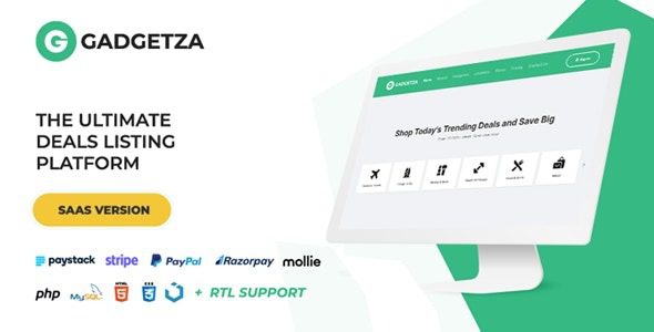 Gadgetza v2.3.0 Deals Listing Platform (SAAS)
