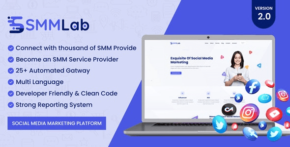 SMMLab v2.3 Social Media Marketing SMM Platform [Activated]