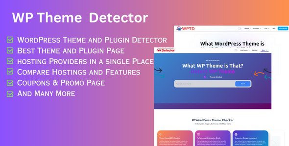 WordPress Theme Detector and Web Hosting Comparison React NextJS script源码下载