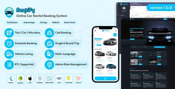 Rentify v1.0.0 Online Car Rental Booking System Full Solution