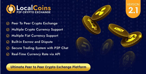 LocalCoins v2.2 – Ultimate Peer to Peer Crypto Exchange Platform [Activated]