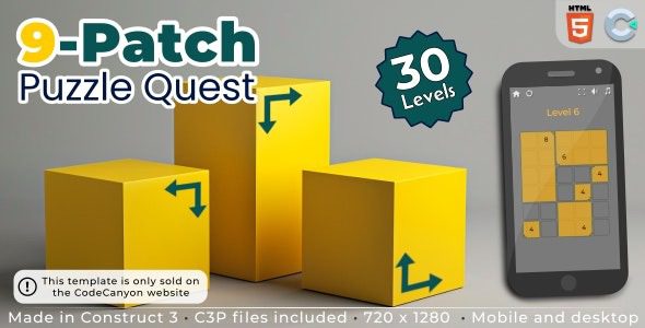 9-Patch Puzzle Quest v1.0 HTML5 Puzzle game