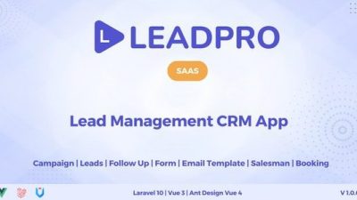 LeadPro SAAS v1.0.1 Lead & Call Center Management CRM