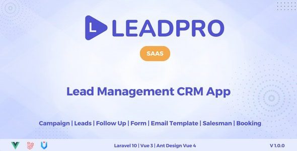LeadPro SAAS v1.0.1 Lead & Call Center Management CRM