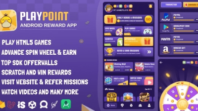 PlayPoint Android App with Admin Panel (v1.3)