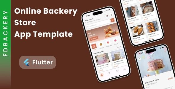 FDBackery v1.0 Online Backery Store App Template in Flutter