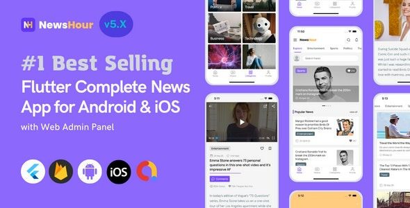 News Hour (v5.0.8) Flutter News App with Admin Panel