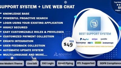 Best Support System v.4.1.4 – Live Web Chat & Client Support Desk & Support Ticket Help Centre