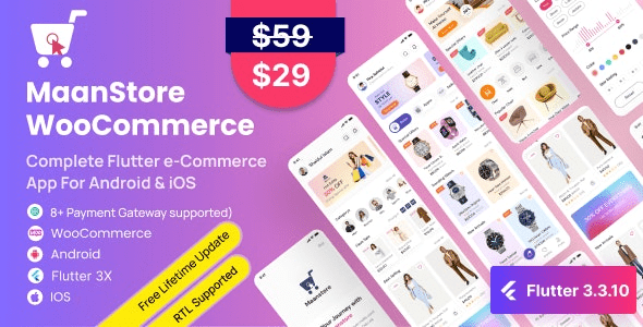 MaanStore v4.1 Flutter eCommerce Full App ( Android & iOS )
