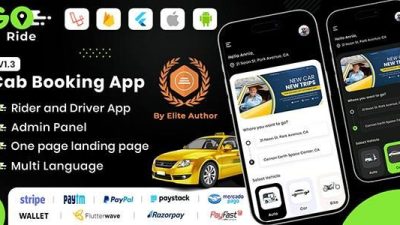 GORIDE (v2.2) InDriver Clone | Flutter Complete Taxi Booking Solution with Bidding Option