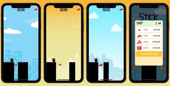 Stick Hero iOS Game SpriteKit Swift 5 (28 March 2024)