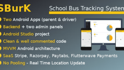 SBurK v3.3 – School Bus Tracker – Two Android Apps + Backend + Admin panels – SaaS Download