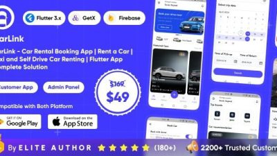 CarLink v1.0 Car Rental Booking App | Rent a Car | Taxi and Self Drive Car Renting | Complete Solution