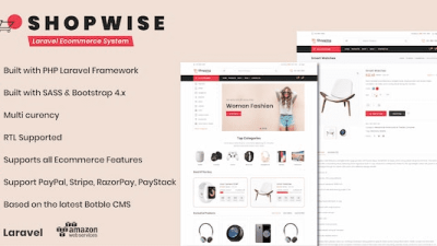 Fixed* Shopwise (v1.39.1) Laravel Ecommerce Multilingual System [Activated]