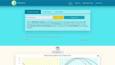 Yet Another Biorhythm Calculator PHP v1.0