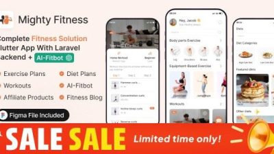 MightyFitness v3.0 Complete Fitness Solution Flutter App With Laravel Backend + ChatGPT(AIFitbot)