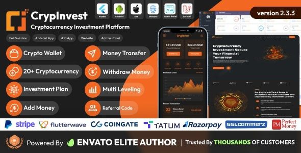 CrypInvest v2.3.3 Cryptocurrency Investment Platform Full Solution